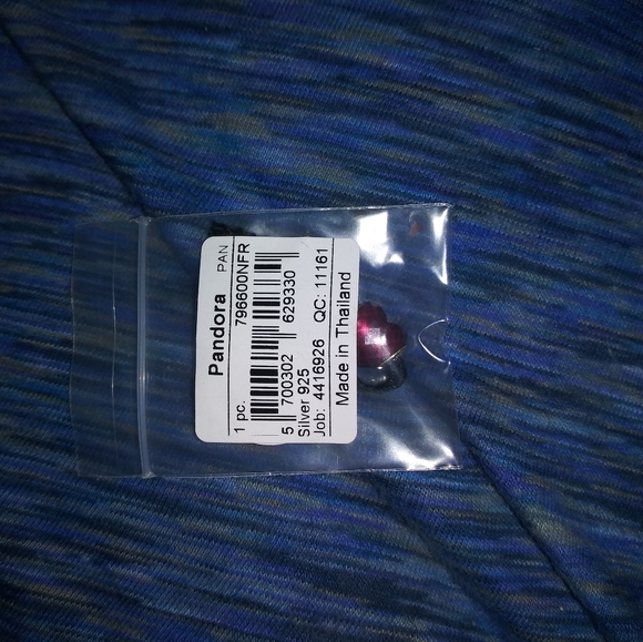 PANDORA,essence LOVE Charm, Fuchsia Red Crystal - Picture 2 of 5